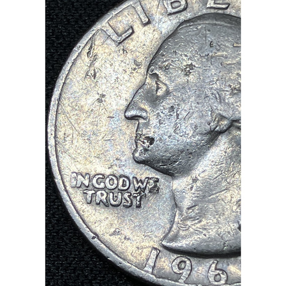 1966 Washington Quarter “Grumpy Grandpa" Obverse & Wounded Eagle Reverse - Picture 2 of 14